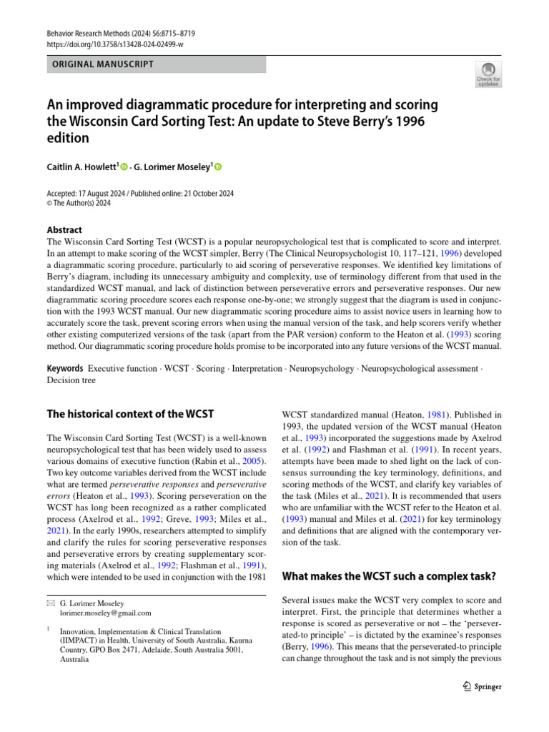 An Improved Diagrammatic Procedure For Interpreting and Scoring The ...