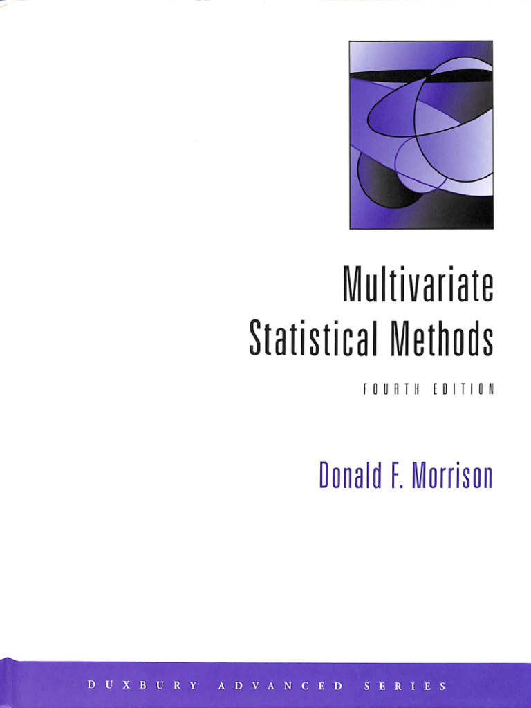 Morrison DF Multivariate Statistical Methods | PDF