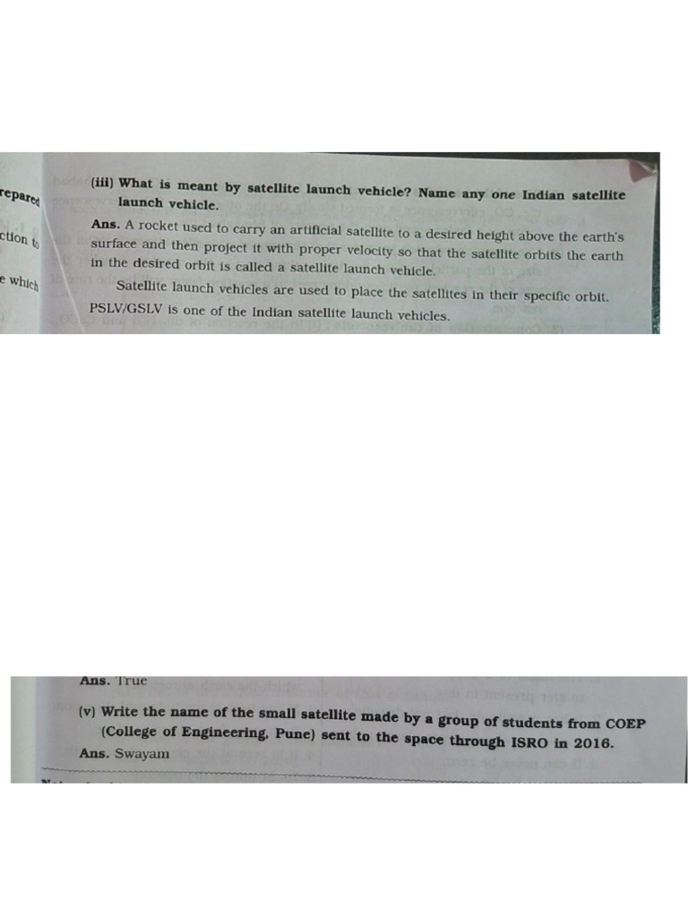 Science Part 1 Chapter No. 10 Space Mission | PDF