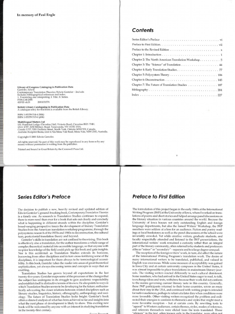 7.2-Contemporary Translation Theories by Edwin Gentzler | PDF
