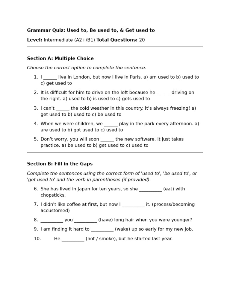 Grammar Quiz | PDF | Chess Openings | Chess