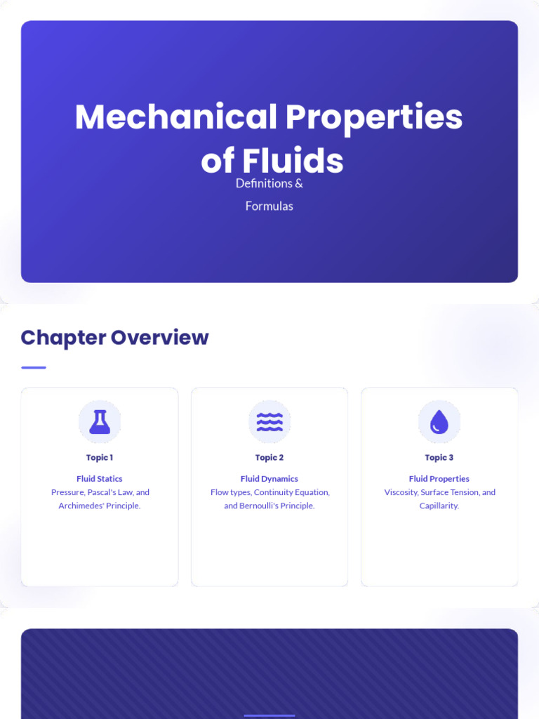 Mechanical Properties of Fluids (Indigo) | PDF | Pressure | Fluid Mechanics