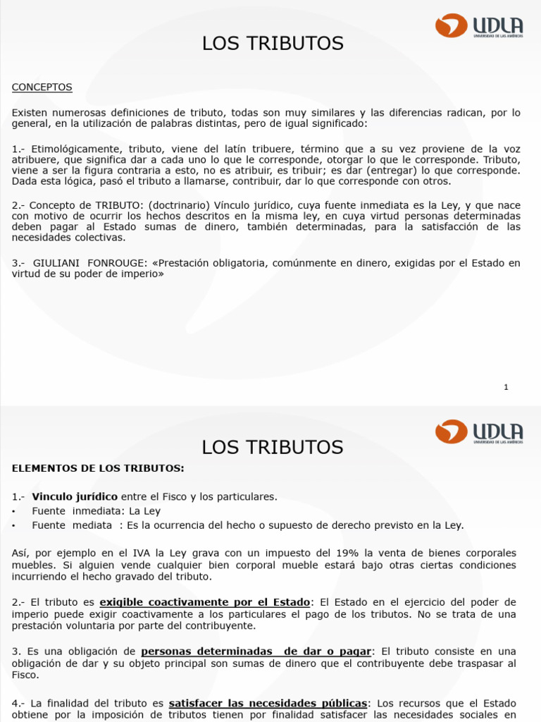 Los Tributos | PDF | Impuestos | Impuesto al valor agregado