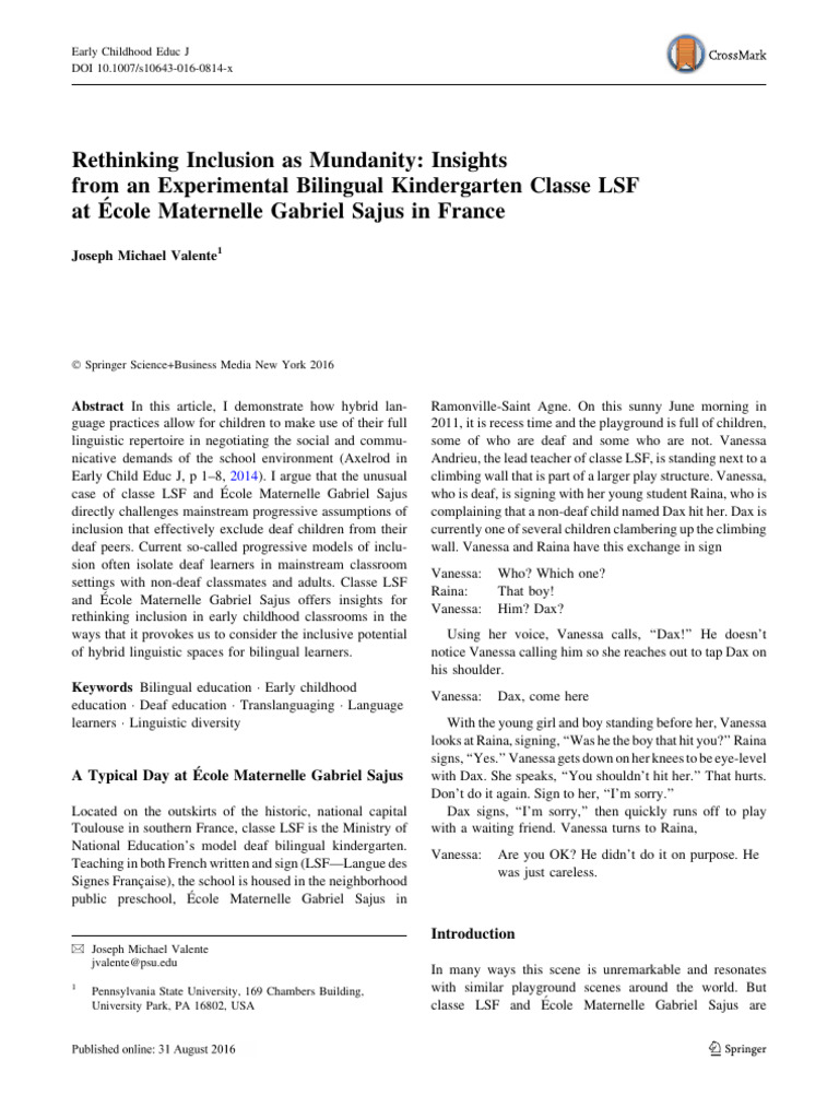 Rethinking Inclusion As Mundanity Insigh | PDF | Applied Linguistics ...