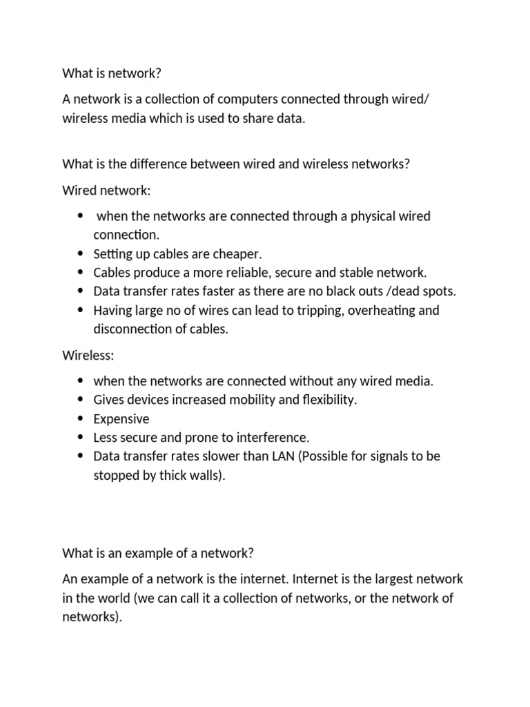 ICT Important Notes | PDF | Computer Network | Internet