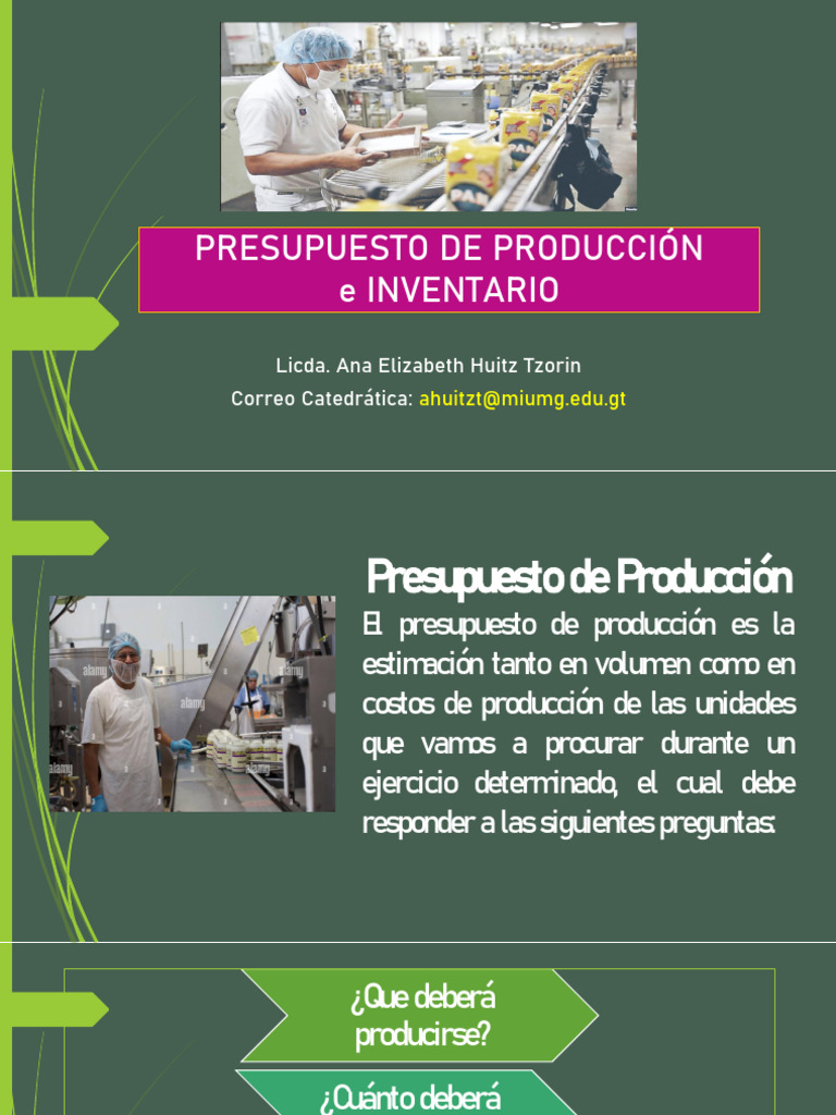 PRESUPUESTO DE PRODUCCIÓN y Lab | PDF | Presupuesto | Economias
