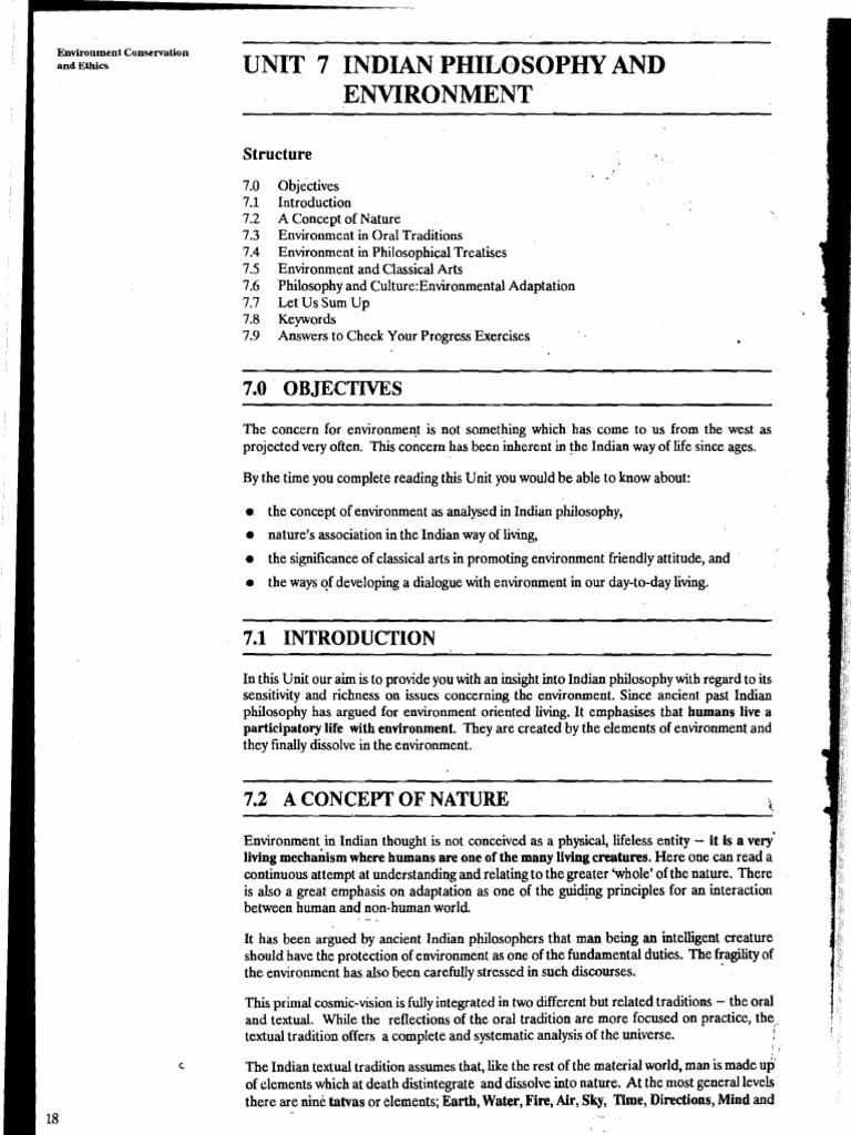 Unit - 5 - Concept of Environment | PDF | Nature | Knowledge