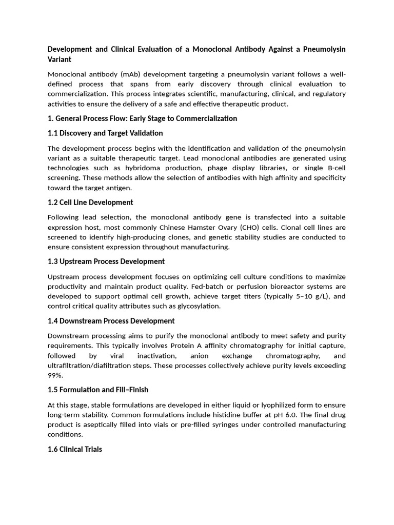 Development and Clinical Evaluation MAb | PDF | Phases Of Clinical ...