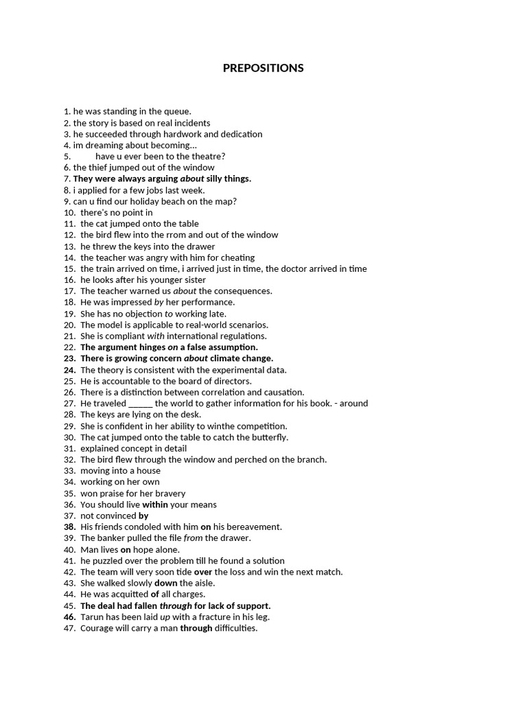 Prepositions | PDF