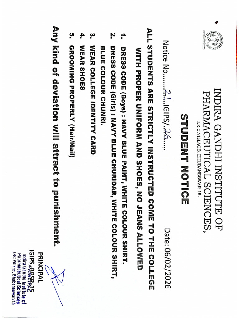 Student Notice | PDF