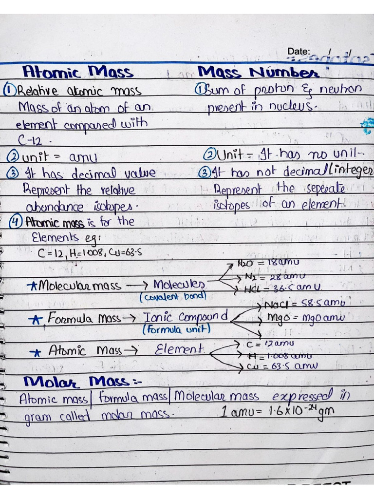 Fundamental Chem Notes | PDF