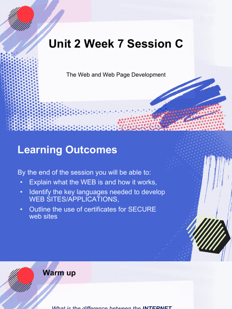 Unit 3 Week 7 C Learners | PDF | World Wide Web | Internet & Web