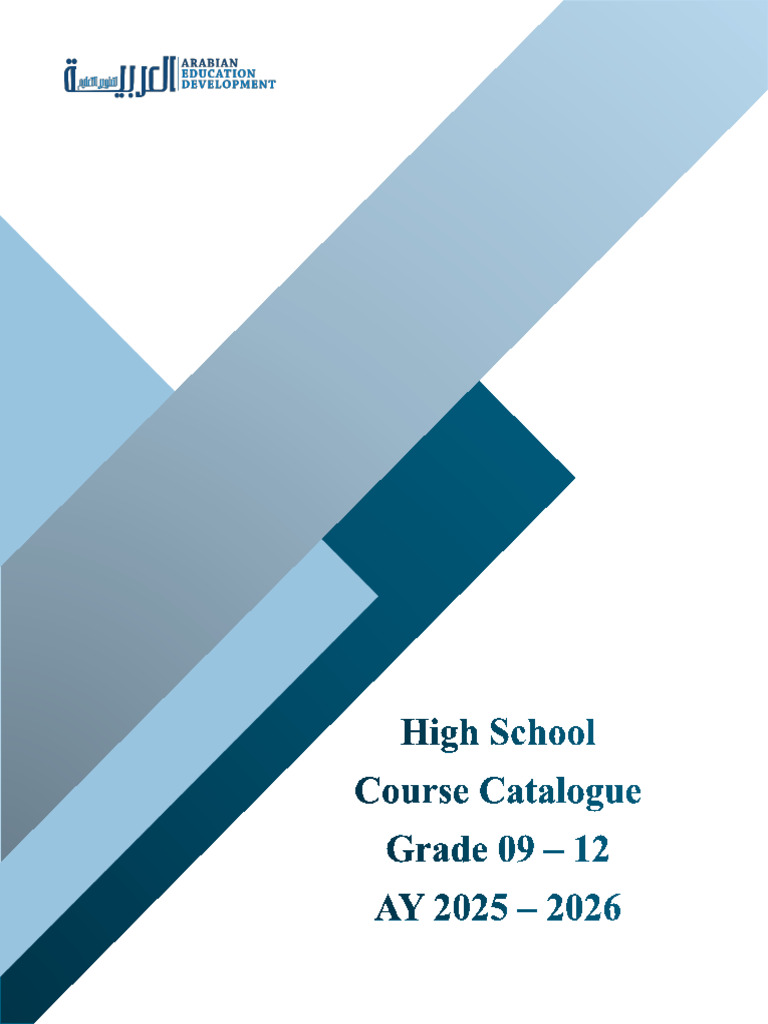 HS Course Catalogue (G9-12) (AY 25-26) (Updated Oct 21) | PDF | English ...