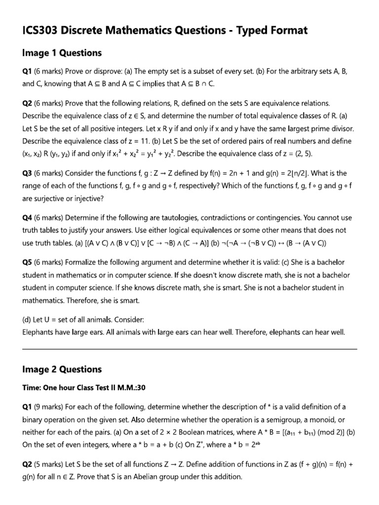DSTL Pyq | PDF