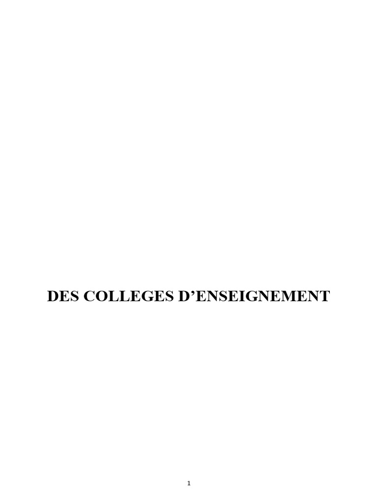 Module de Formation Des Professeurs de Mathematiques Des Colleges D ...
