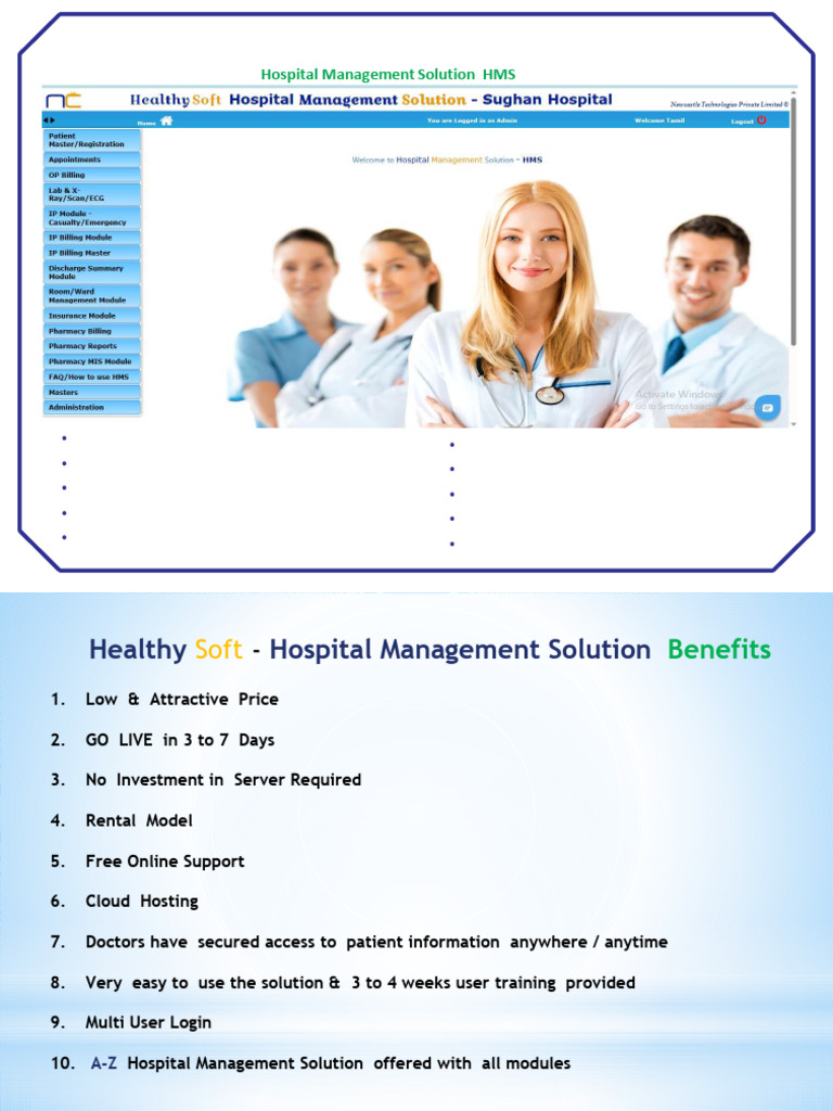 Healthy Soft - Hospital Management Solution (HMS) - Brochure | PDF ...