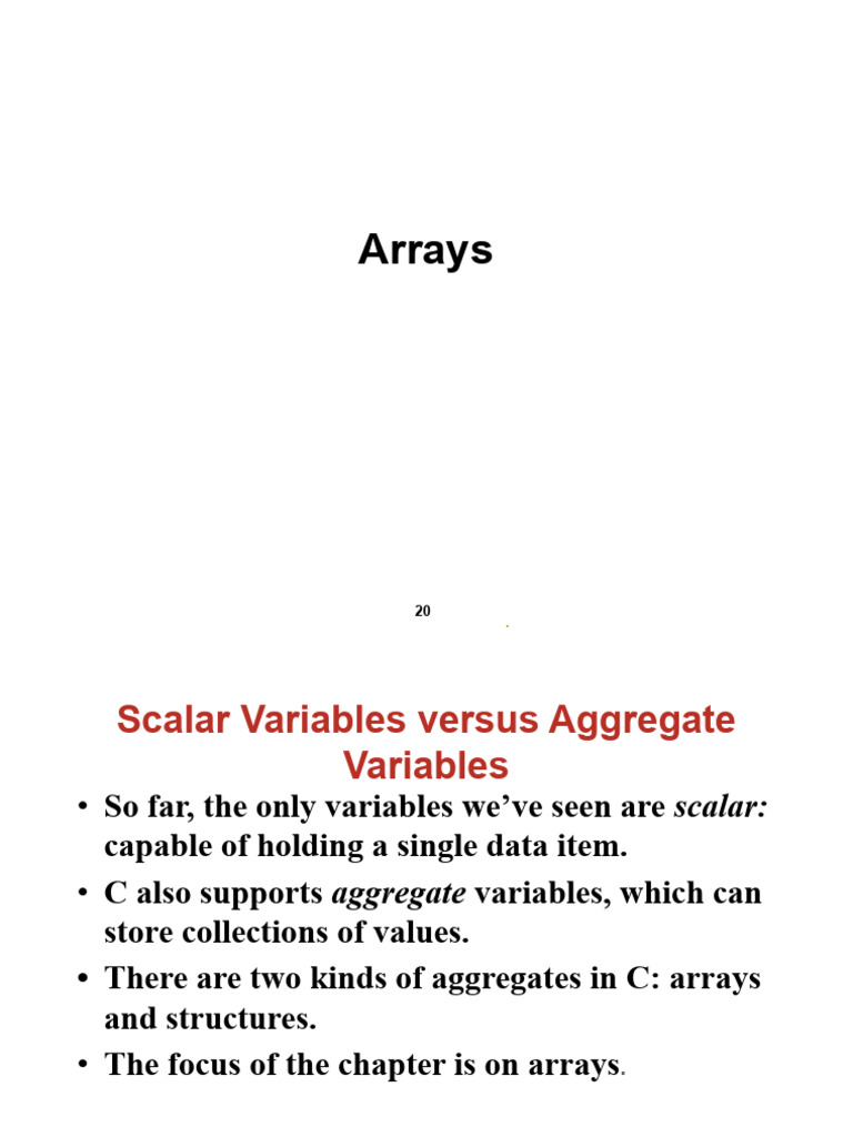 Arrays 1 | PDF | Integer (Computer Science) | Computer Science