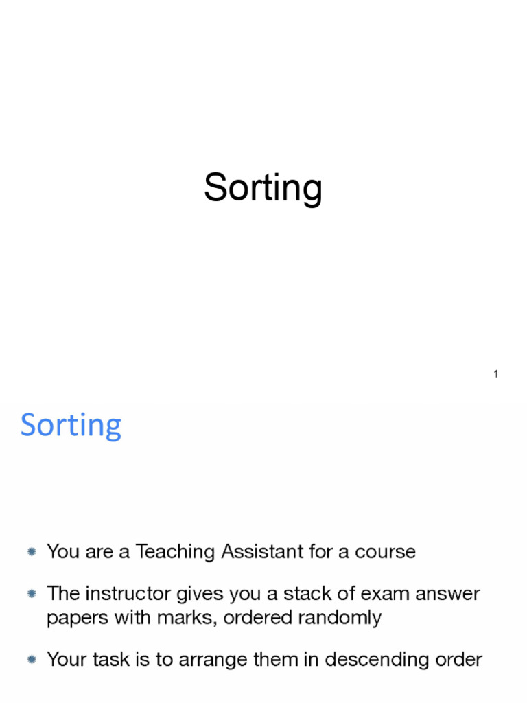 Sorting | PDF