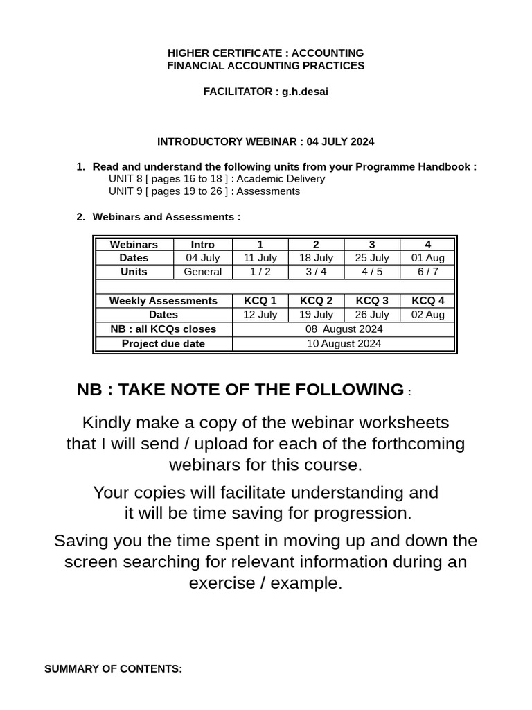 WEBINAR INTRO FIN ACC PRACTICE | PDF | Nonprofit Organization | Expense