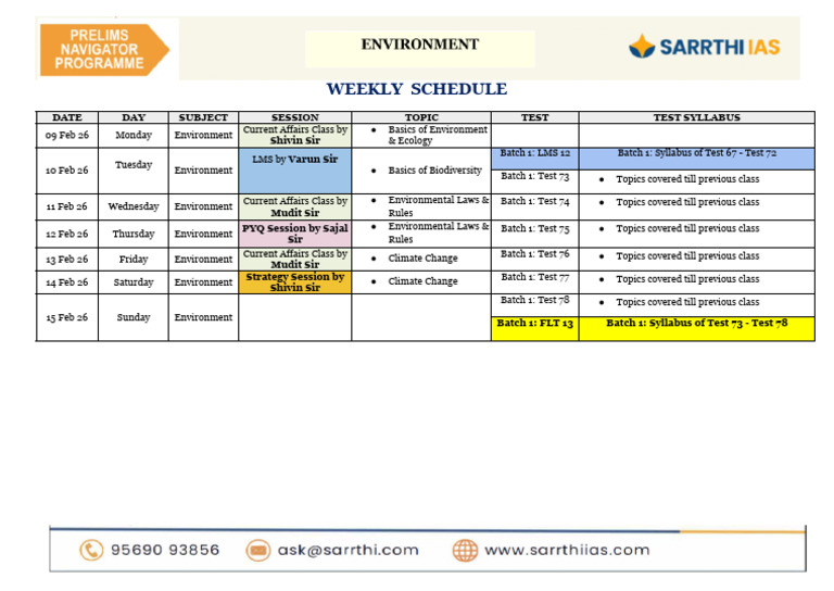 Week 13 Schedule | PDF