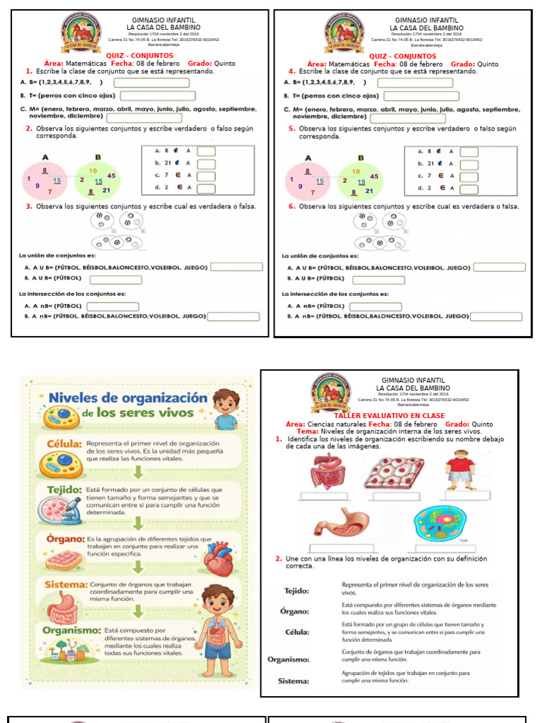 Fichas Semana 2 Grado Quinto | PDF