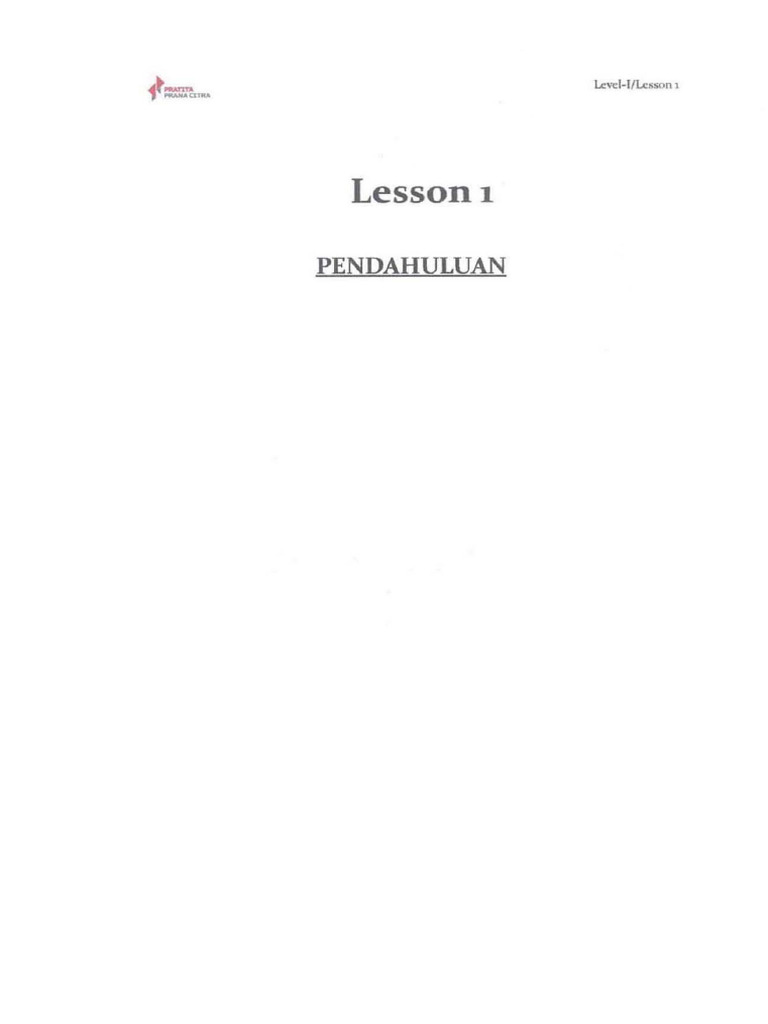 Lesson 1 | PDF