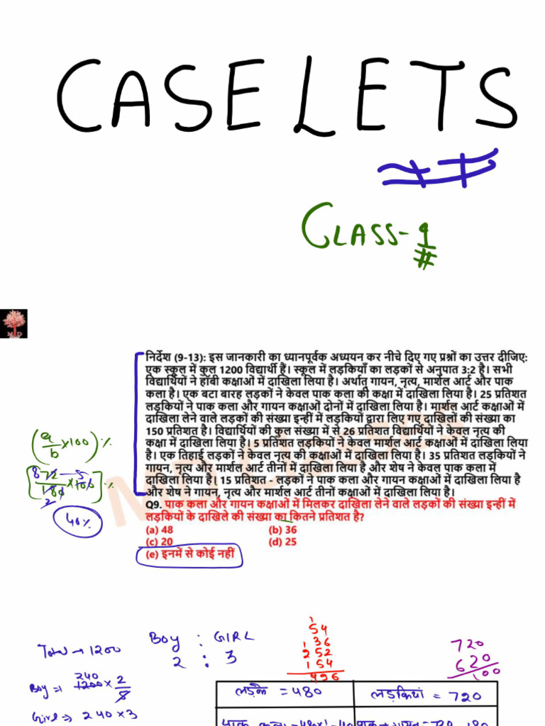 Caselets DI Class - 1 | PDF