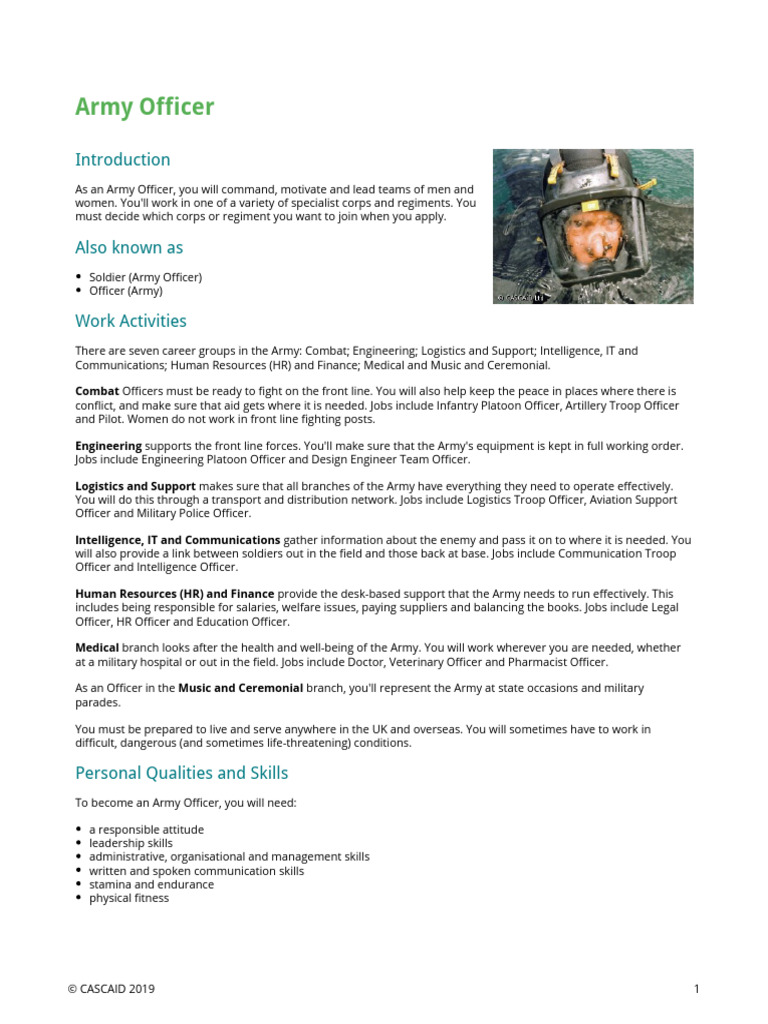2019 June Army Officer | PDF | United States Army | Corps