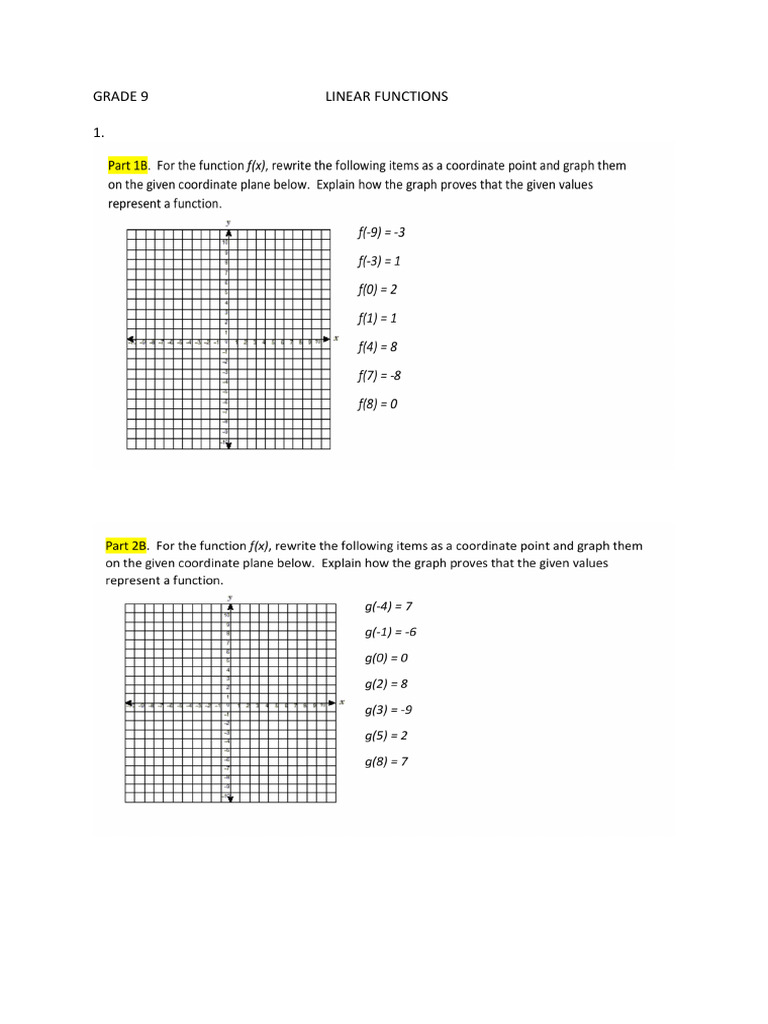 Linear Functions | PDF