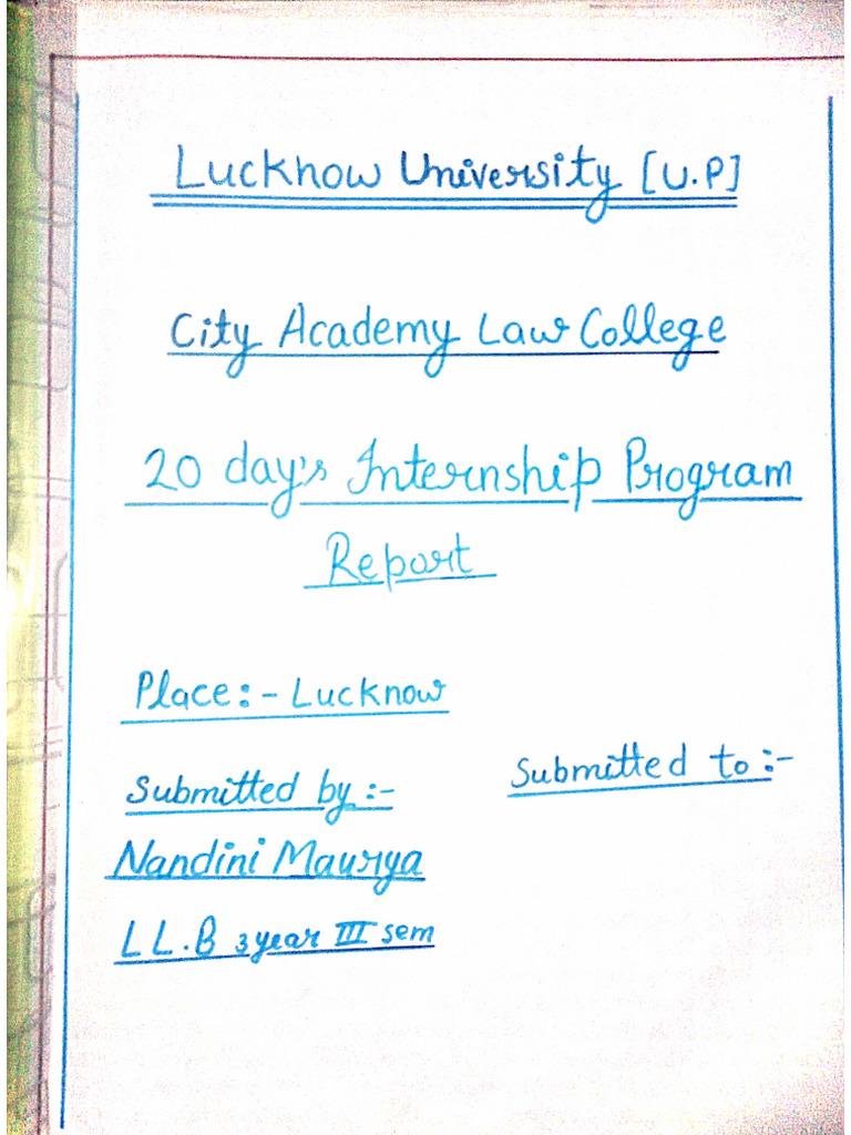 Internship File | PDF
