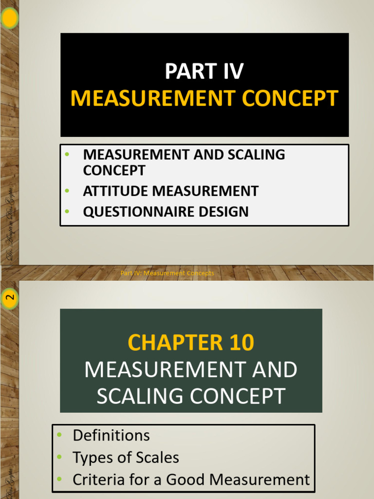 Part IV Measurenent Concepts 2 | PDF | Level Of Measurement | Validity ...