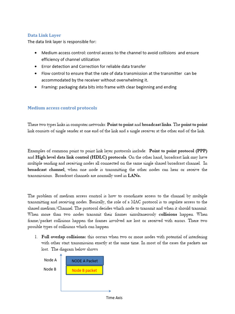 Medium Access Control Protocols (1) | PDF | Channel Access Method ...
