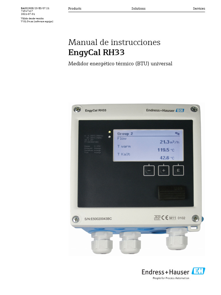 BA00290KES_0721-00-Manual Instrucciones EngyCal RH33 | PDF ...