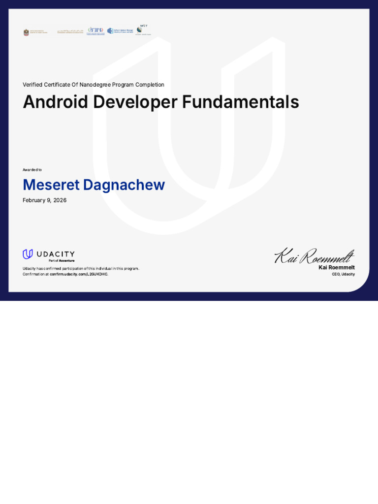 Android Developer Certificate | PDF