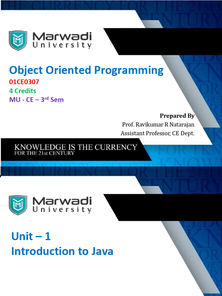 Unit 1 Notes | PDF | Java (Programming Language) | Method (Computer ...