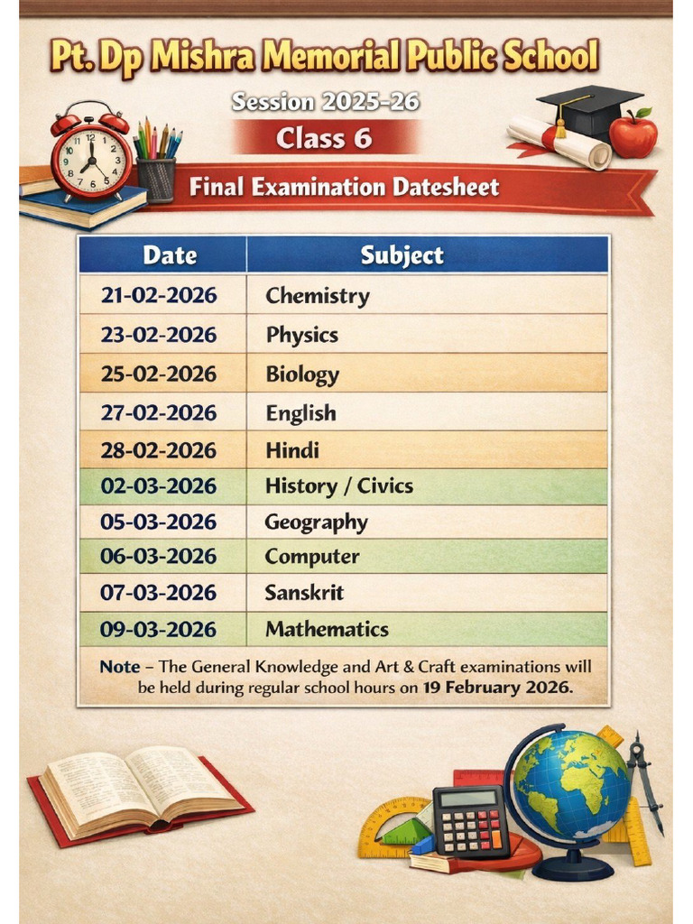 Final Examination Class 6-2 | PDF