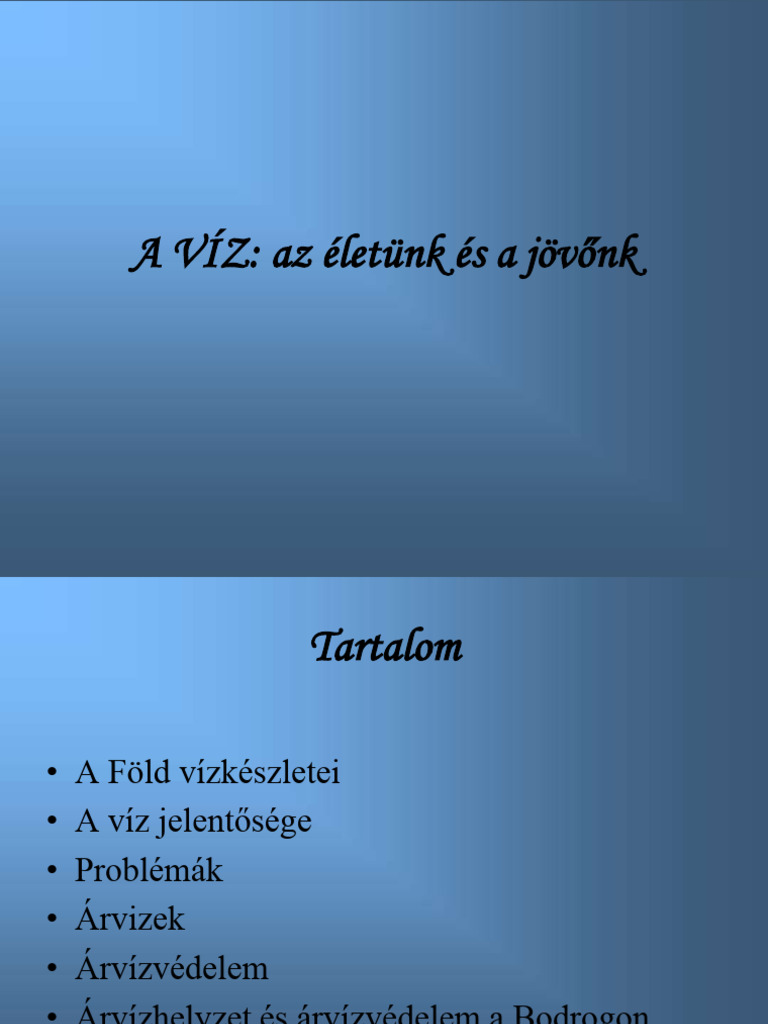 A Víz | PDF