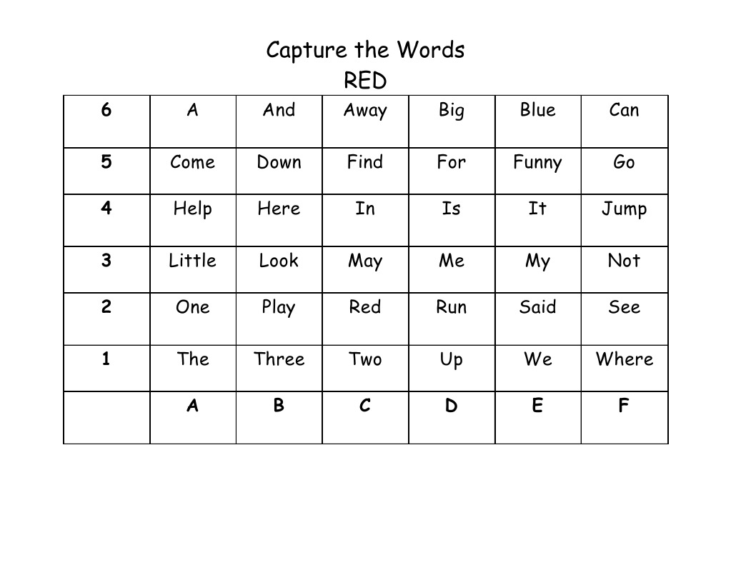 Capture The WordsRED | PDF