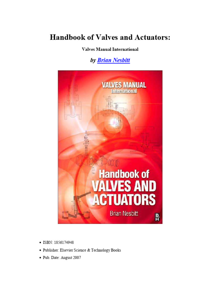 Handbook of Valves and Actuators | PDF