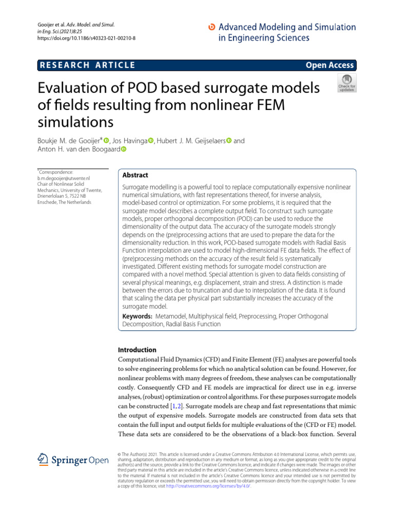Evaluation of POD Based Surrogate Models of Fields Resulting From ...