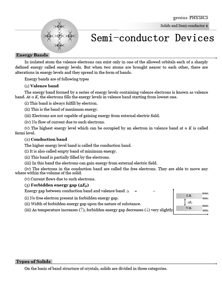 Solid and Semiconductor | PDF | P–N Junction | Bipolar Junction Transistor