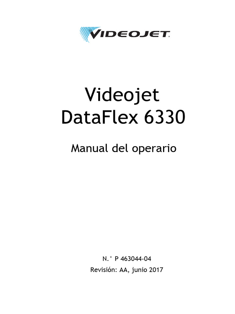 Manual de Videojet Dataflex 6330 | PDF | Impresora (Computación) | USB
