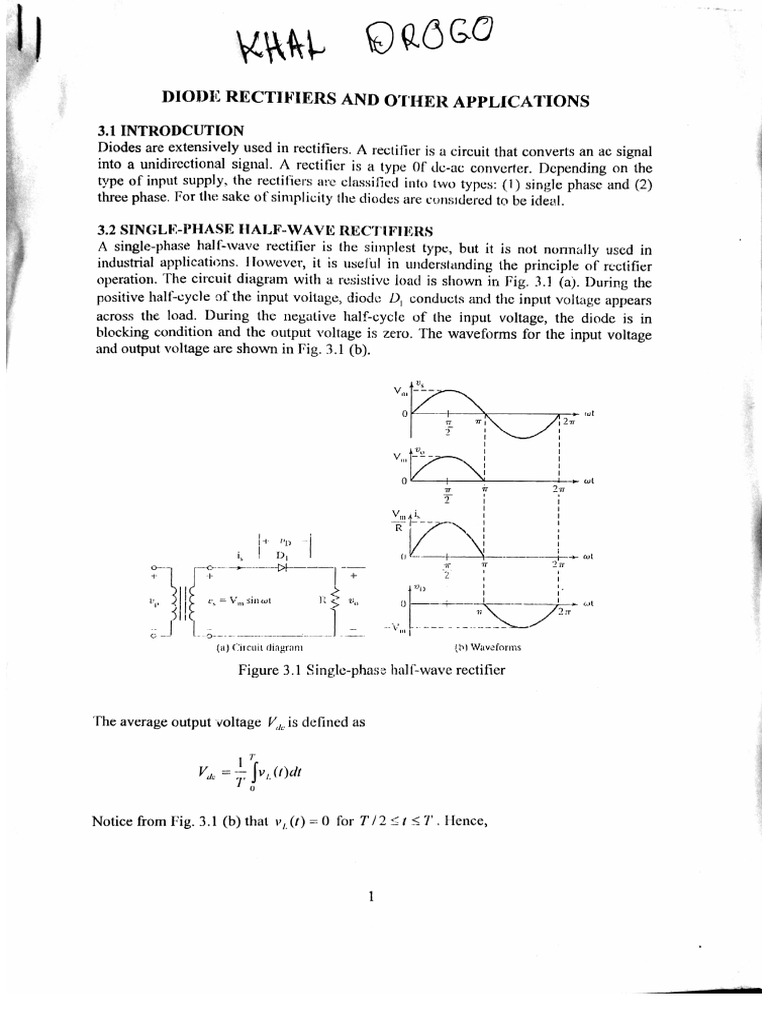 6.diode Rectifiers and Other Applications | PDF