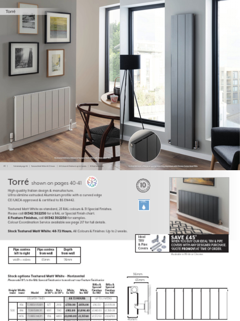 Torre Radiator Specifications | PDF