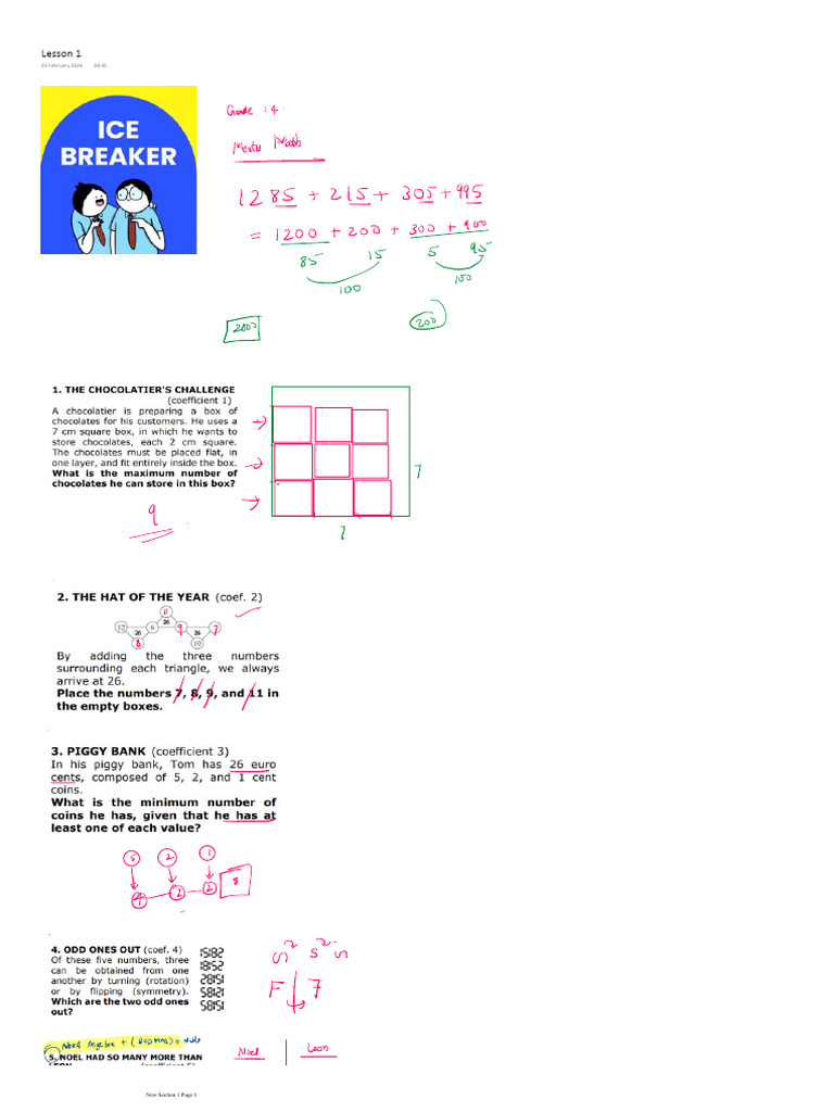 Lesson 1 Classnotes | PDF
