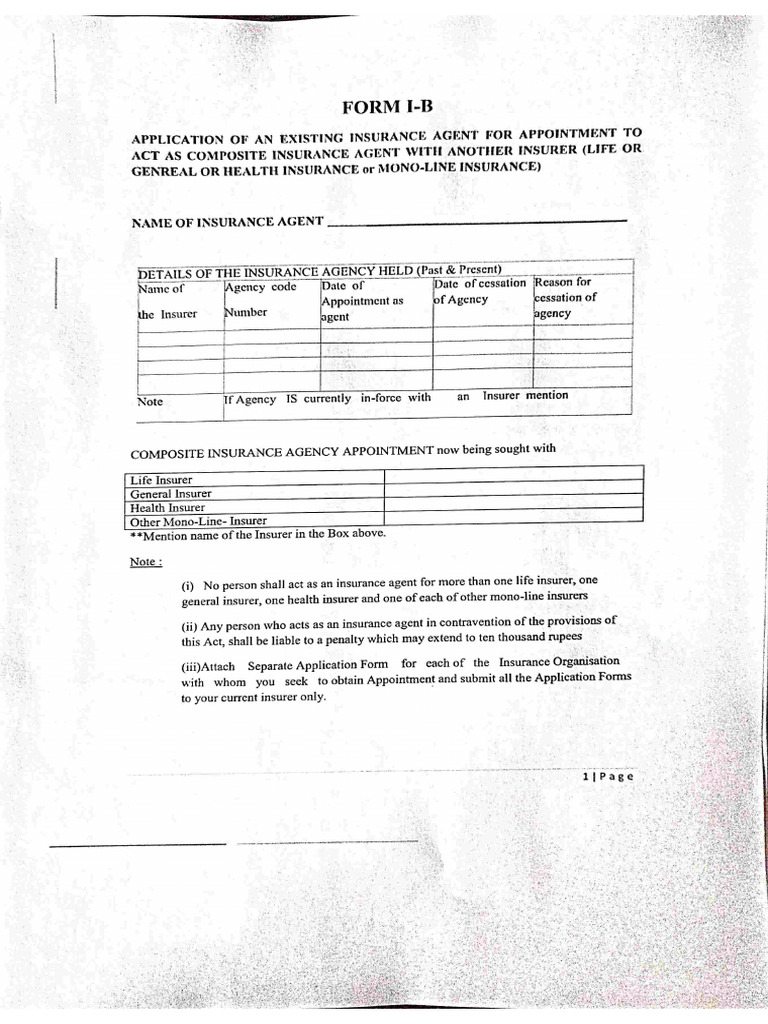 Form IB | PDF