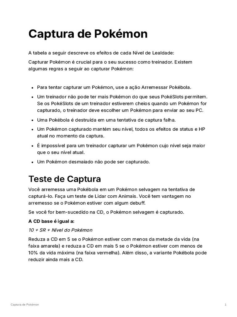 Captura de Pokmon | PDF