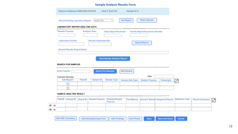 Sample Analysis Results Form | PDF