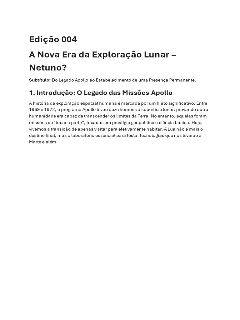 Ed.004 - Viagem - A Nova Era Da Exploração LUNAR - NETUNO | PDF | Lua ...