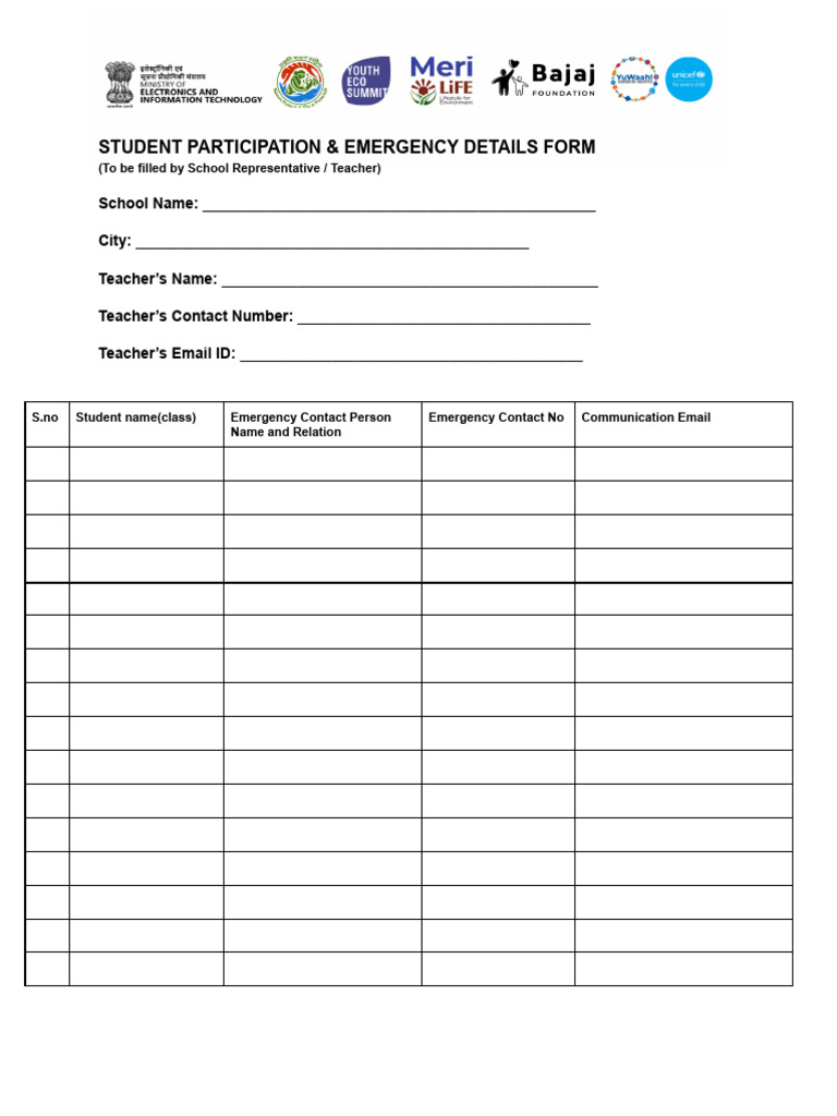 Offline Student Participation Form (1) | PDF